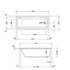 Duravit Daro 700141000000000 Ванна 1700х700 мм, акриловая, прямоугольная встраиваемая ,с наклоном для спины , цвет белый