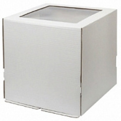 Коробка 26*26*30см с ОКНОМ МИКРОГОФРОКАРТОН
