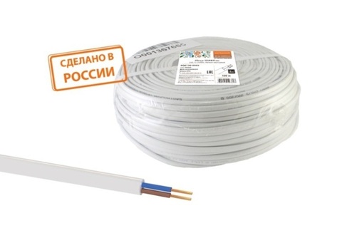 Провод ПГВВП 3х1,5 ГОСТ (100м), белый TDM