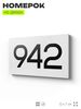 Номер на дверь 942, табличка на дверь для офиса, квартиры, кабинета, аудитории, склада, белая 120х70 мм, Айдентика Технолоджи