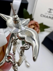 58742- Серьги CHANEL ПТИЦЫ длинные с кристаллами