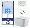 Aquatek Либра New SET AQUATEK ЛИБРА N KDI15 Инсталляция с унитазом и клавишей, цвет: белый