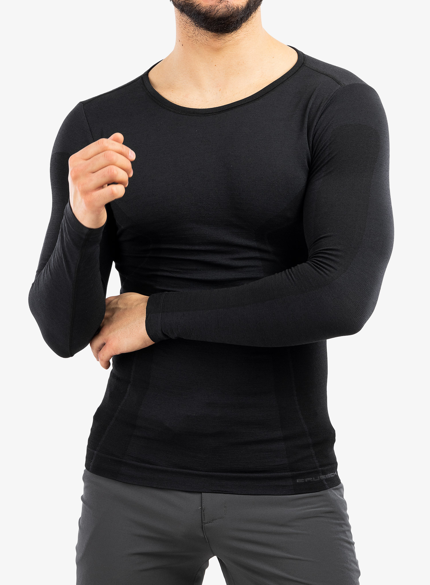 BRUBECK COMFORT WOOL мужской комплект термобелья черный - 5
