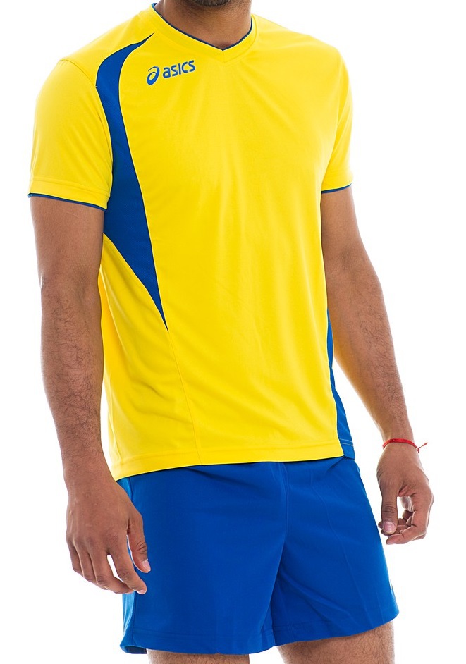 Волейбольная форма Asics Set End Man мужская желтая - 2