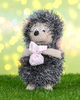 Мягкая игрушка ёжик (серый) 22 см