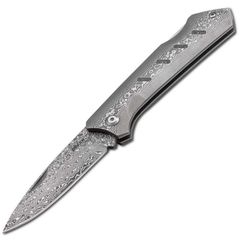 Фото Нож складной Damascus Dominator, Boker Plus 01BO511DAM, дамасская сталь Plain, рукоять дамасская сталь