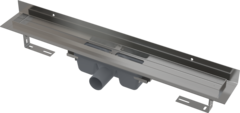 Alcaplast APZ16-550 Водоотводящий желоб с порогами для цельной решетки и фиксированным воротником к стене фото