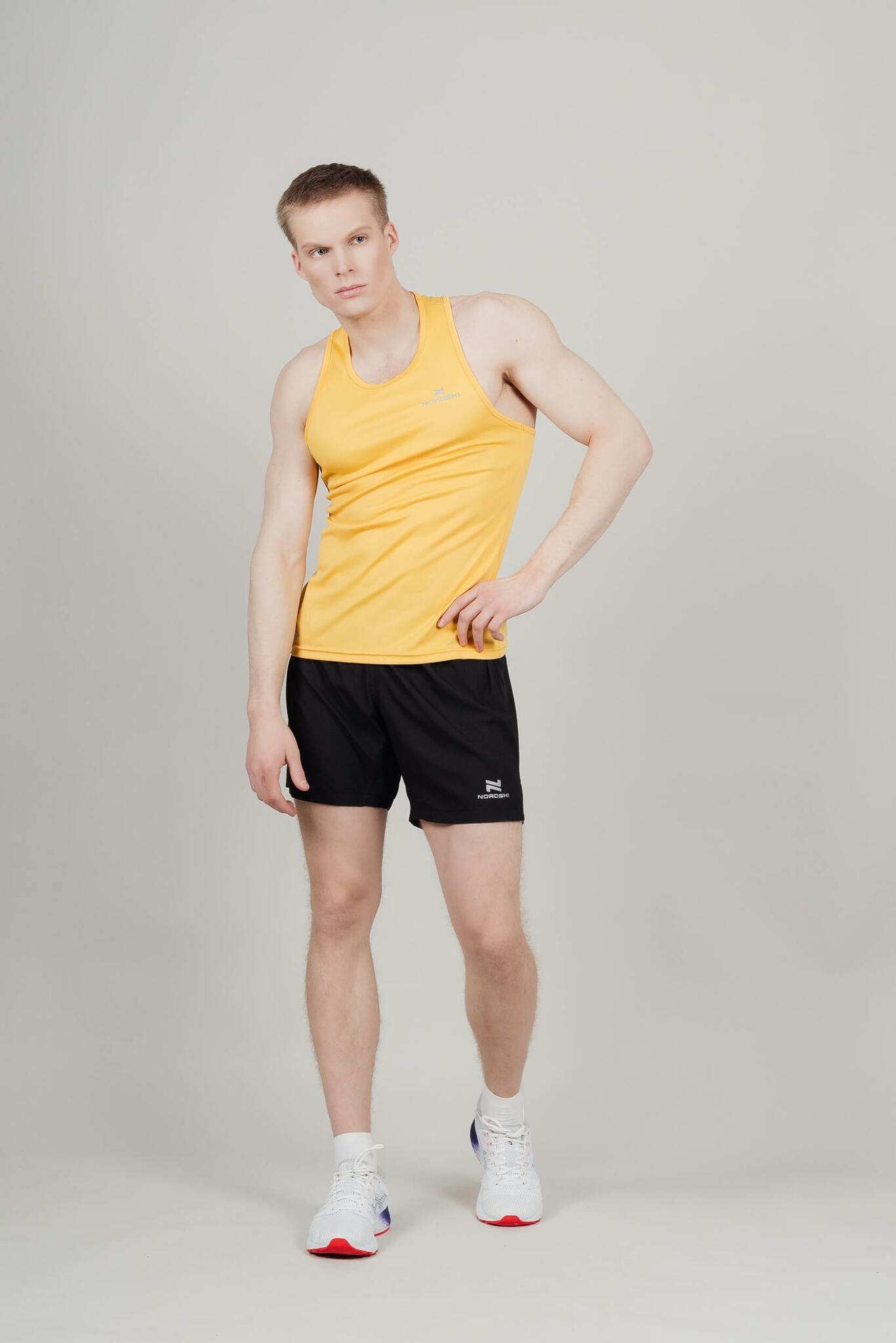 Мужская спортивная майка Nordski Run светло-оранжевая - 6