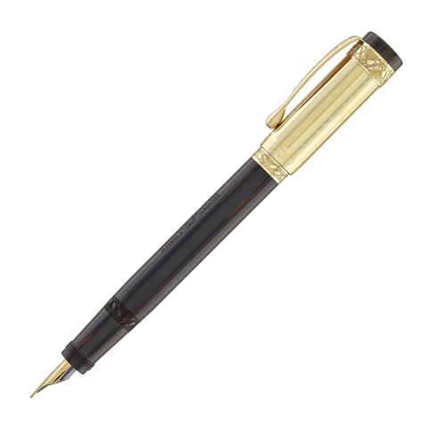 Ручка перьевая Aurora Umberto Nobile Dark-Brown & Vermeil Gold, M (AU-950M)