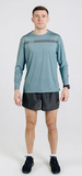 Беговая рубашка лонгслив Noname Miler T-Shirt Ls Ux 25 Grey/Green