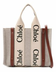 Женская сумка-тоут Chloé Woody Mini бежевый