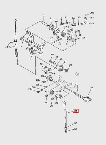 Тяга переключения передач  для лодочного мотора T15, OTH 9,9 SEA-PRO