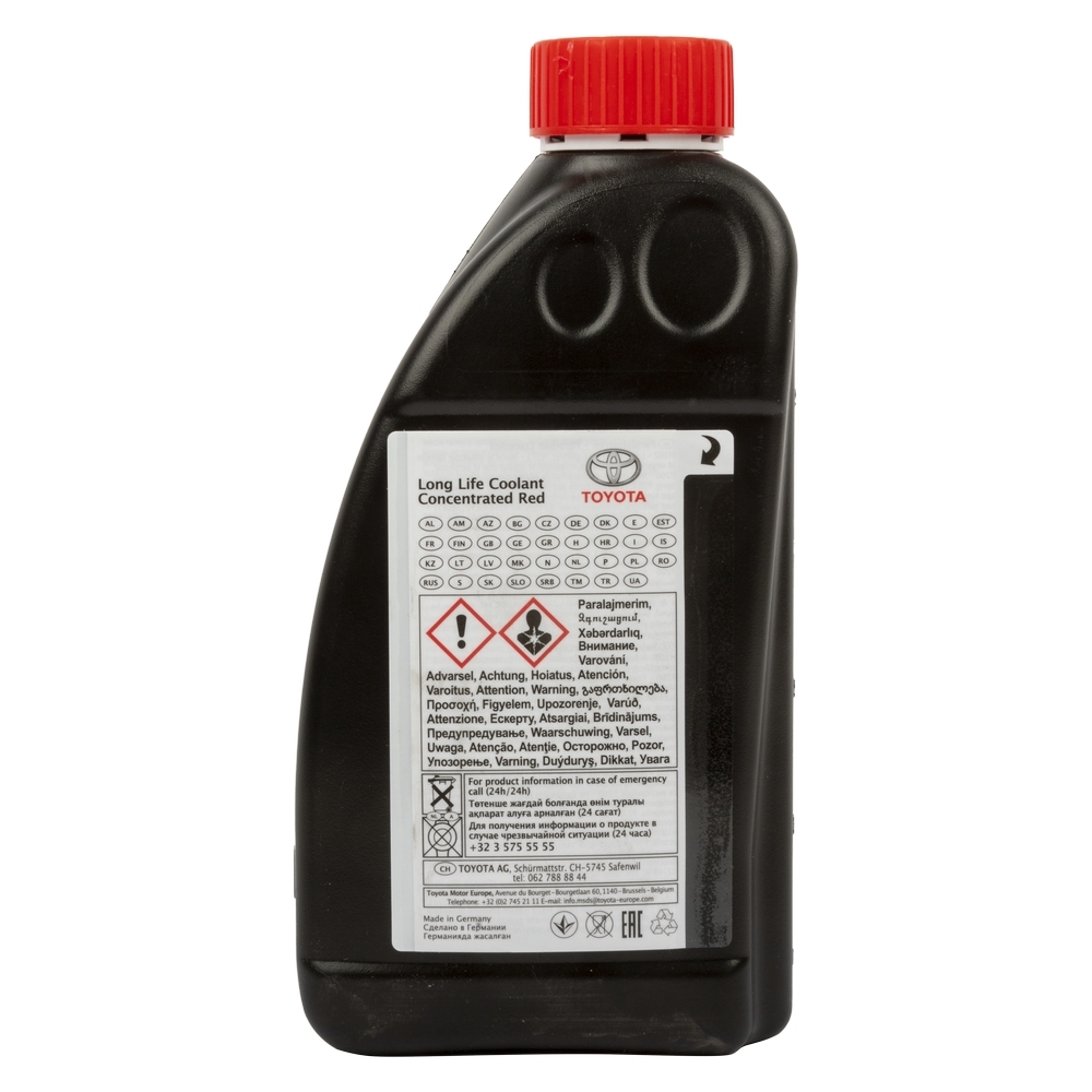 Антифриз TOYOTA Long Life G12 концентрат, красный, 1 л