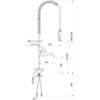 Delabie 5632 Комплект для предварительной мойки с вентилями,1 отв.+ поворотный излив  ?22 Д.200