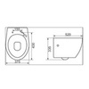 BelBagno Prospero BB507B Чаша унитаза подвесного безободкового, цвет: белый