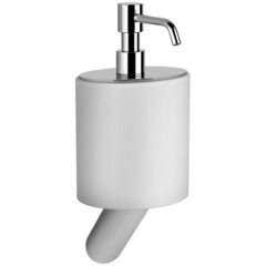 Gessi Ovale 25615#031 Дозатор для жидкого мыла настенный белый, цвет: хром фото