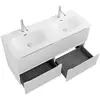 BelBagno UNO-1200-4C-SO-BO База под раковину подвесная с фрезерованными ручками по всей длине фасада с четырьмя выкатн. ящ., Bianco Opaco, 1200x455x608