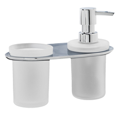 WasserKRAFT Kammel K-8389 Держатель стакана и дозатора, цвет: хром фото