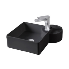 ArtCeram Cartesio CAL003 17 00 NERO MATT *1 Раковина накладная, 44x44, цвет: чёрный фото