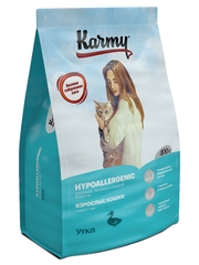 Сухой гипоаллергенный корм Karmy Hypoallergenic  для кошек, утка, 400 г