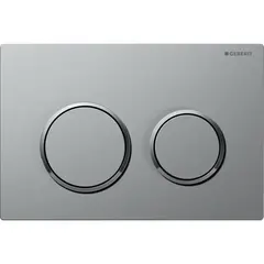 Geberit Omega 115.085.JQ.1 Смывная клавиша, двойной смыв: лакированный матовый хром, с легкоочищаемой поверхностью, глянцевый хром фото