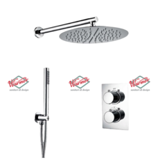Душевой термостатический комплект Warmer Chrome Line 400300-8D Termo