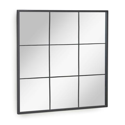 Фото: Зеркало настенное Ulrica черное металлическое 80 x 80 см - основной вид