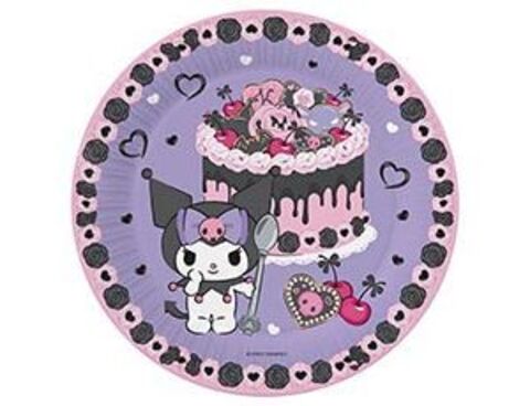 Набор бумажных тарелок Kuromi 18см 6шт