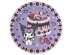 Набор бумажных тарелок Kuromi 18см 6шт
