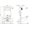 TECE S401201 TECEspring комплект 4 в 1 Застенный модуль,панель смыва с прямоугольными кнопками, хром матовый
