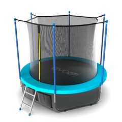 EVO JUMP Internal 10ft (Wave). Батут с внутренней сеткой и лестницей, диаметр 10ft (морская волна) + нижняя сеть