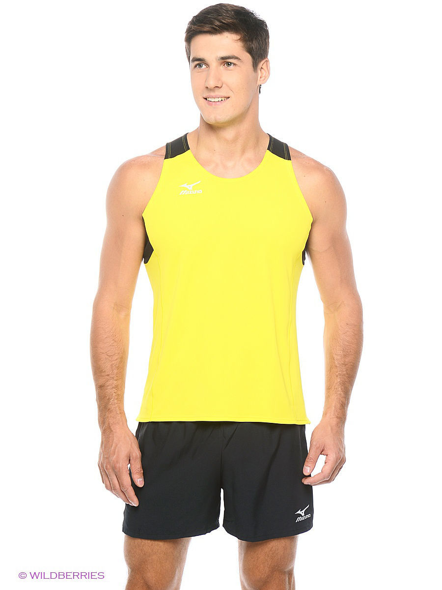 Mizuno Trad Singlet мужская беговая майка желтая - 2