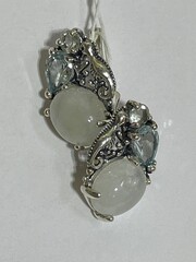 Море (серьги из серебра)