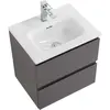 BelBagno KRAFT 39-500/390-2C-SO-GSO База под раковину подвесная с фрезерованными ручк. по всей дл. фасада с 2 выкатн. ящ.,Темно-Серый Мат.,500x395x500