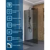 BelBagno UNO-L-1-TB-110-GR-GM Душевая перегородка универсальная с односторонним входом, стекло графит, профиль Оружейная сталь, 1100x2000 мм