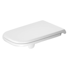 Duravit D-Code 60410000 Сиденье для унитаза с крышкой удлиненное исполнение, сплошное усиленное крепление для сиденья, петли: нерж. Сталь, без микролифта фото