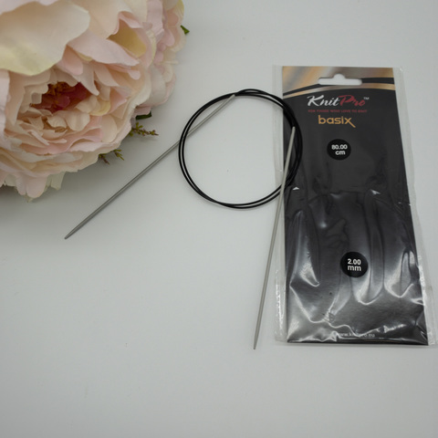 Спицы круговые KnitPro Basix Aluminium 80 см № 2.0
