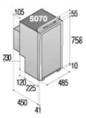 Абсорбционный холодильник (встраиваемый) Vitrifrigo VTR5070 DG (61,5л)