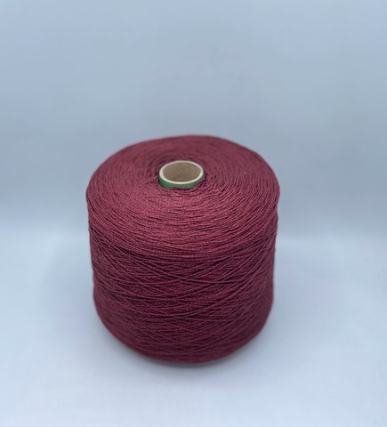 Бобинная пряжа (пр.Италия), art.Cotone, 350м/100 гр. 100%Хлопок, цвет-Марсала,мулине , арт.34804