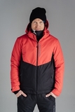 Утеплённый прогулочный лыжный костюм Nordski Montana Black-Red мужской с лямками