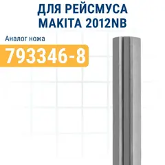 Нож для рейсмуса ПРАКТИКА 306 х 8 х 2,0 мм быстрорежущая сталь, для Makita 2012NB ( 793346-8) (2 шт )