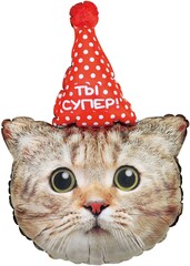 Шар К Фигура, Голова, Котенок в колпачке, 32