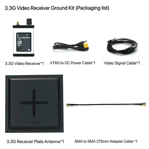 Видеоприёмник Rushfpv 3.3G VRX receiver (with Card Recording, DVR) с антенной
