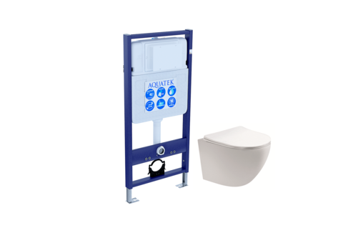 Aquatek SET Aquatek ЕВРОПА cm SET Aquatek ЕВРОПА (рама Aquatek Standard INS-0000012(без клавиши и крепежа)+унитаз ЕВРОПА AQ1900-00 с тонким сиденьем soft-close