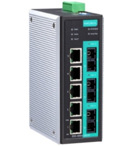 Коммутатор управляемый MOXA EDS-408A-3M-SC-T
