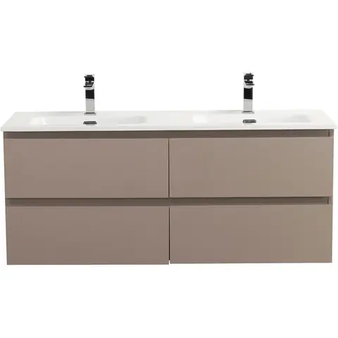 BelBagno KRAFT-1200-4C-SO-СO База под раковину подвесная с фрезерованными ручками по всей длине фасада с четырмя выкатн. ящ., Бежевый Мат., 1200x455x500