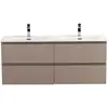 BelBagno KRAFT-1200-4C-SO-СO База под раковину подвесная с фрезерованными ручками по всей длине фасада с четырмя выкатн. ящ., Бежевый Мат., 1200x455x500
