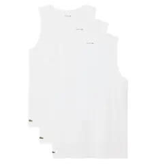 Теннисная футболка Lacoste Cotton Undershirts 3-Pack - white