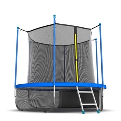 EVO JUMP Internal 10ft (Sky). Батут с внутренней сеткой и лестницей, диаметр 10ft (синий) + нижняя сеть