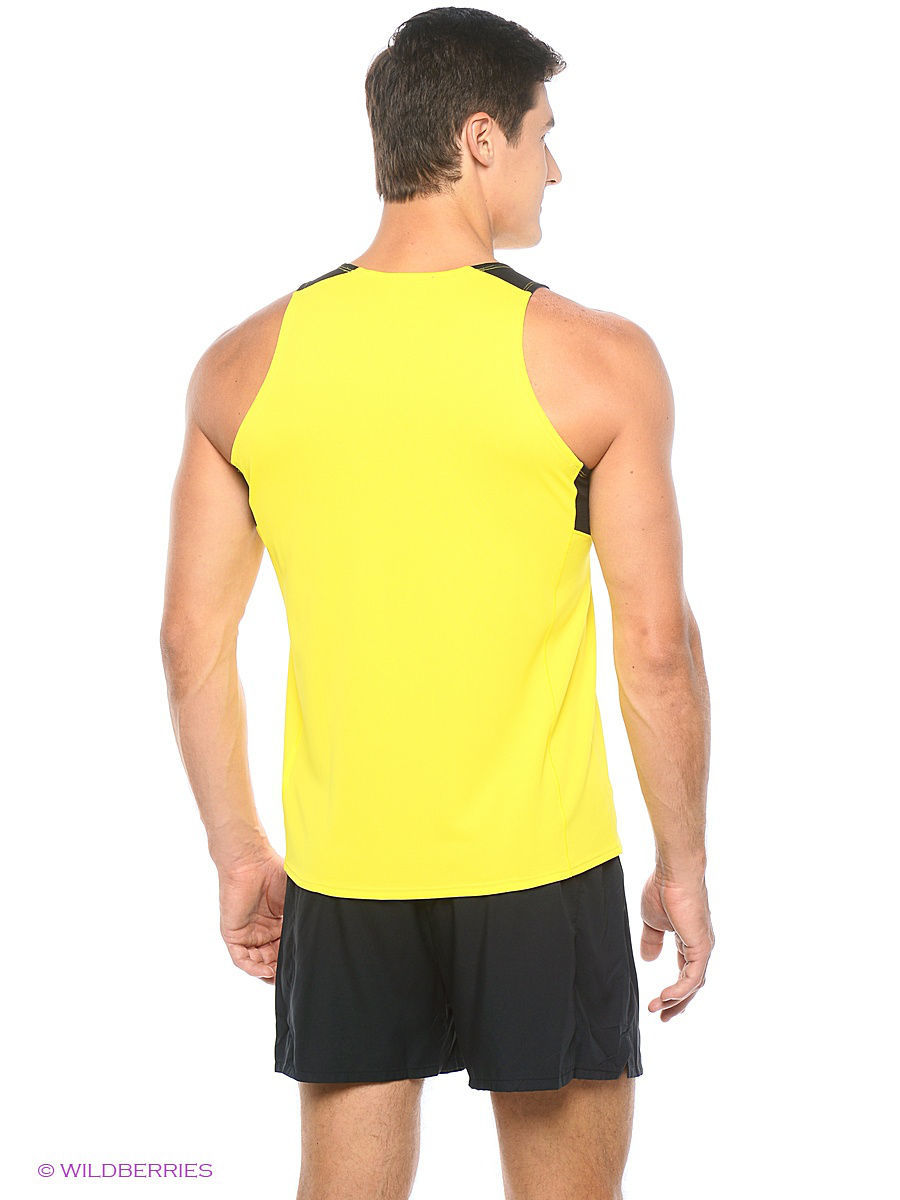 Mizuno Trad Singlet мужская беговая майка желтая - 3